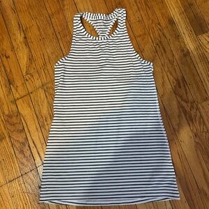 Athleta Black and White Striped Tank Top